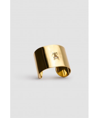 Bocca cuff in gold-plated brass les ligaments