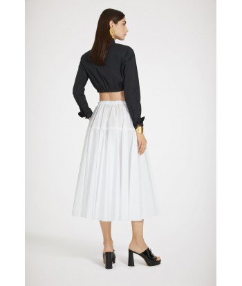 Maxi skirt in recycled faille Fin de série