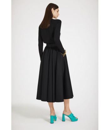 Volume midi skirt in cotton gabardine du meilleur 