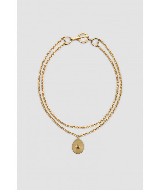 Bocca charm necklace in gold-plated brass vous aussi creer 