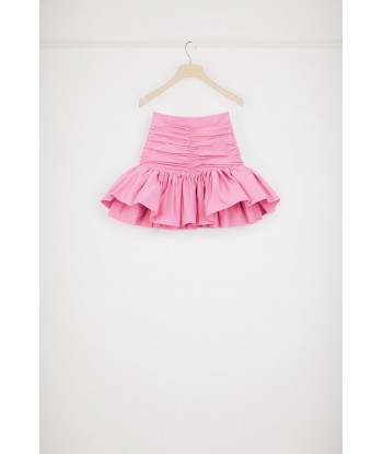 Ruffle mini skirt in recycled faille Les êtres humains sont 