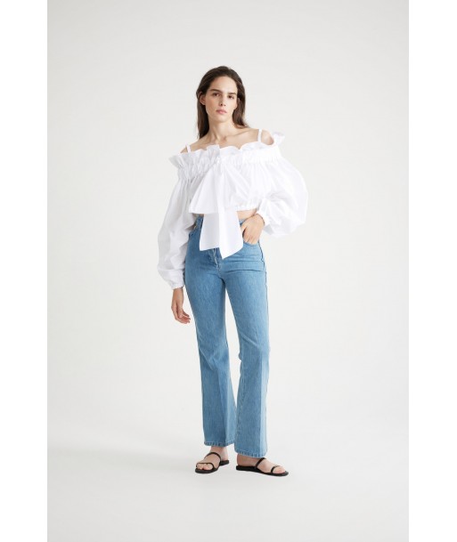 Cropped drawstring top in sustainable cotton pour bénéficier 