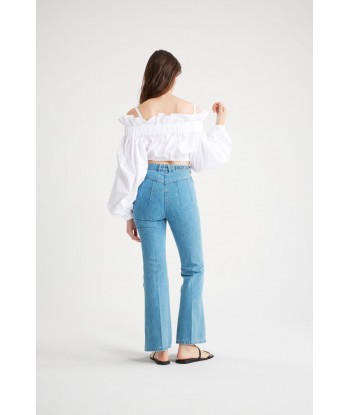 Cropped drawstring top in sustainable cotton pour bénéficier 