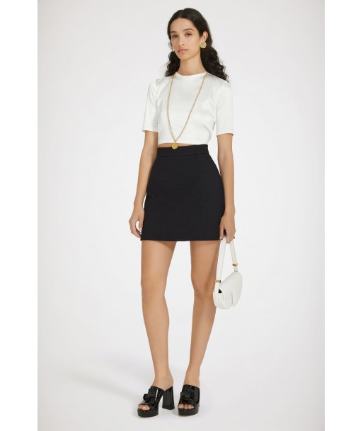 Mini skirt in cotton tweed store