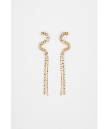 Waterfall earrings in crystal and brass Profitez des Offres !