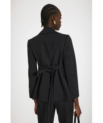 Belted tailored jacket in technical wool Voir les baskets