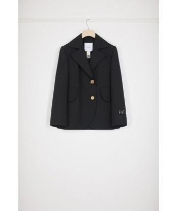 Belted tailored jacket in technical wool Voir les baskets