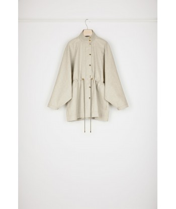 Drawstring parka in organic cotton jacquard Paris Déstockage Promo