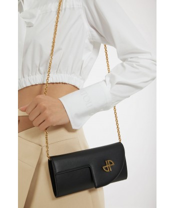 JP chain clutch in leather les ctes