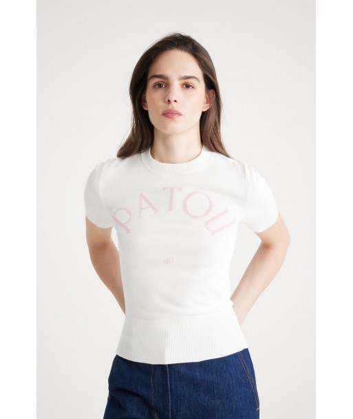 Patou jacquard knit top in eco-friendly cotton blend commande en ligne