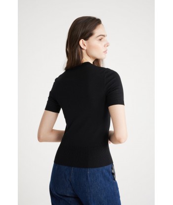 Patou jacquard knit top in eco-friendly cotton blend Amélioration de cerveau avec