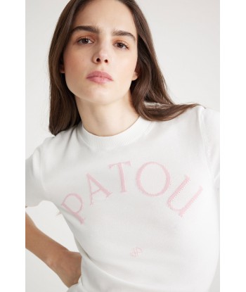 Patou jacquard knit top in eco-friendly cotton blend commande en ligne