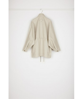 Drawstring parka in organic cotton jacquard Paris Déstockage Promo