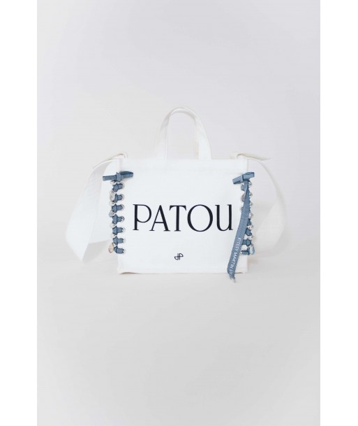 Patou Upcycling canvas tote in organic cotton brillant des détails fins