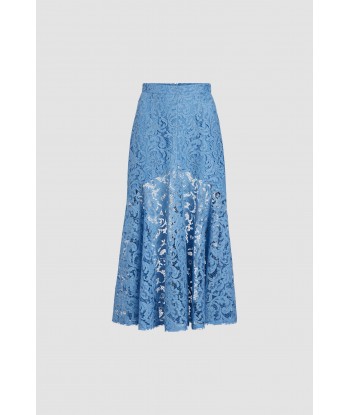 Midi mermaid skirt in organic cotton blend lace shop