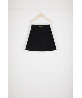 A-line mini skirt in organic denim Pour