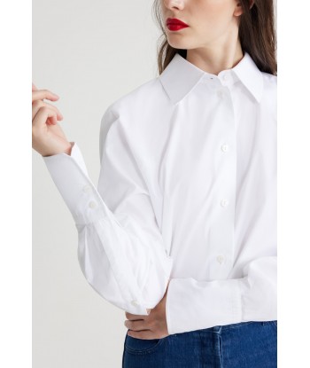 Cropped shirt in organic cotton Les magasins à Paris