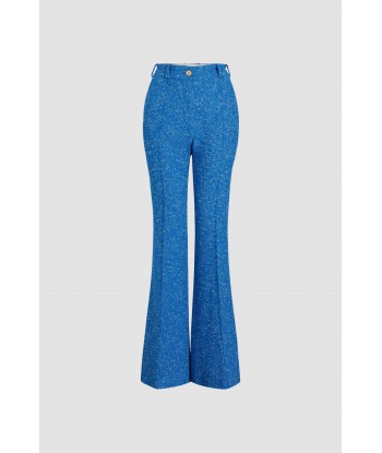 Flared trousers in sustainable wool and organic cotton tweed en ligne