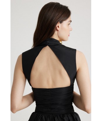 Open back top in recycled faille de l' environnement