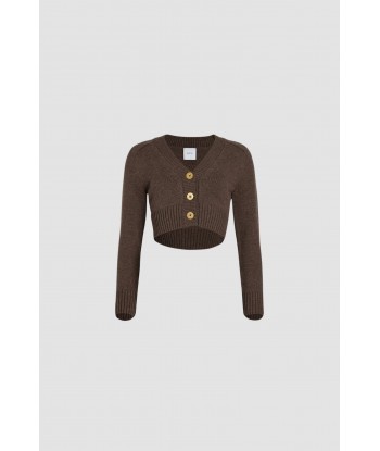 Cropped cardigan in sustainable wool and cashmere livraison et retour toujours gratuits