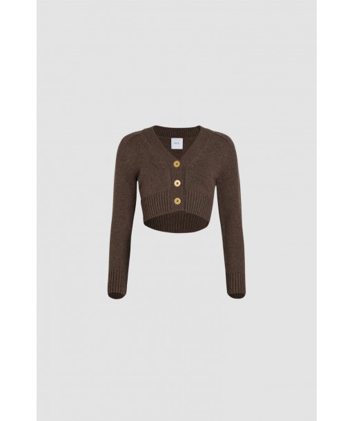 Cropped cardigan in sustainable wool and cashmere livraison et retour toujours gratuits