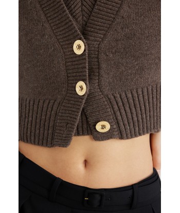 Cropped cardigan in sustainable wool and cashmere livraison et retour toujours gratuits