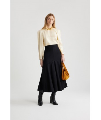 Midi mermaid skirt in sustainable wool blend paiement sécurisé