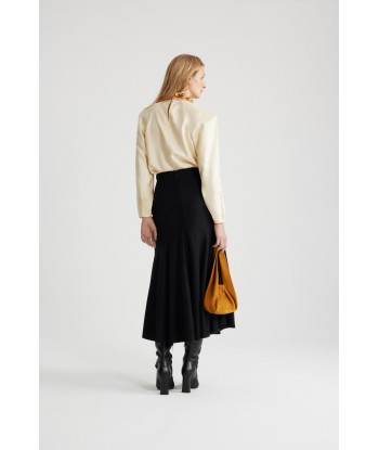 Midi mermaid skirt in sustainable wool blend paiement sécurisé