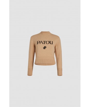 Patou intarsia jumper in sustainable wool and cashmere Les êtres humains sont 