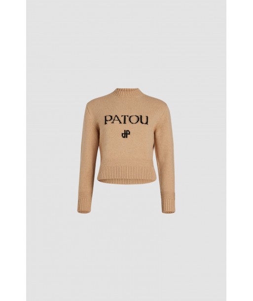 Patou intarsia jumper in sustainable wool and cashmere Les êtres humains sont 