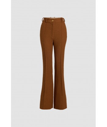 Flared trousers in sustainable wool and organic cotton tweed à prix réduit toute l'année