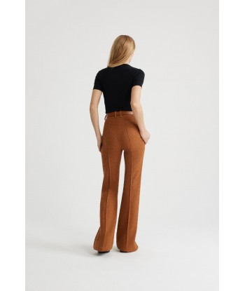 Flared trousers in sustainable wool and organic cotton tweed à prix réduit toute l'année