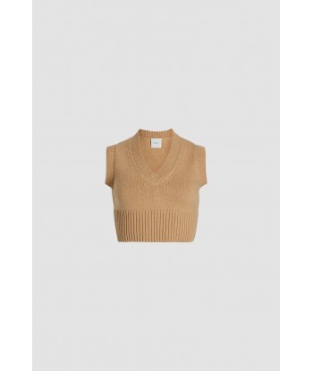 Cropped vest in sustainable wool and cashmere du meilleur 