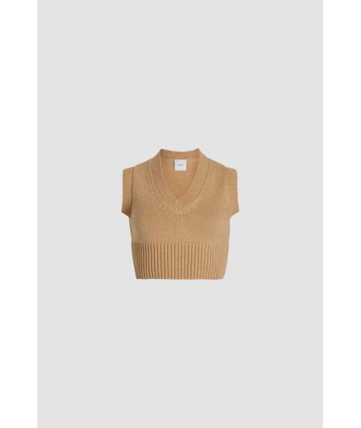 Cropped vest in sustainable wool and cashmere du meilleur 