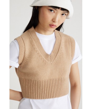 Cropped vest in sustainable wool and cashmere du meilleur 