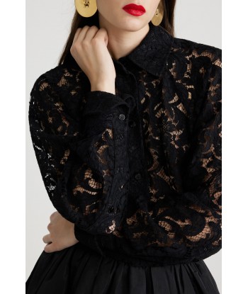 Cropped shirt in organic cotton blend lace Par le système avancé 