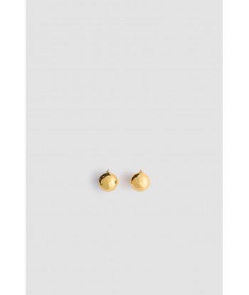 Hammered sphere earrings in gold-plated brass les ctes