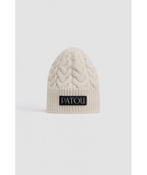 Cable knit beanie in sustainable wool 2024