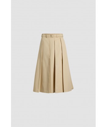 Pleated midi skirt in organic cotton s'inspire de l'anatomie humaine