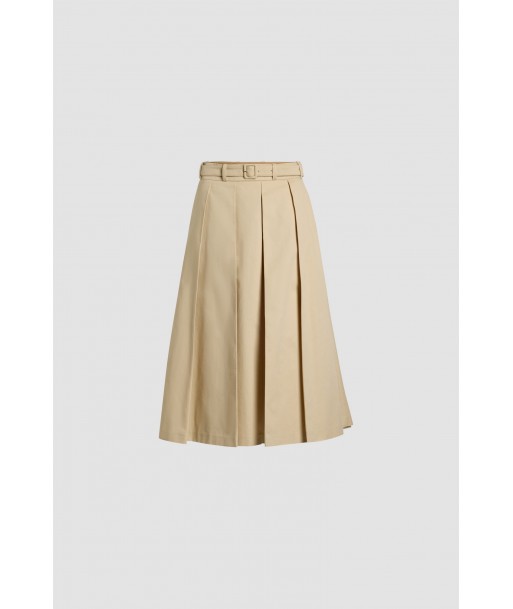 Pleated midi skirt in organic cotton s'inspire de l'anatomie humaine