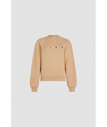 Embroidered Art Deco Patou sweatshirt in organic cotton paiement sécurisé