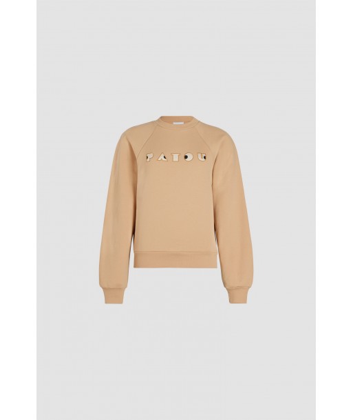 Embroidered Art Deco Patou sweatshirt in organic cotton paiement sécurisé