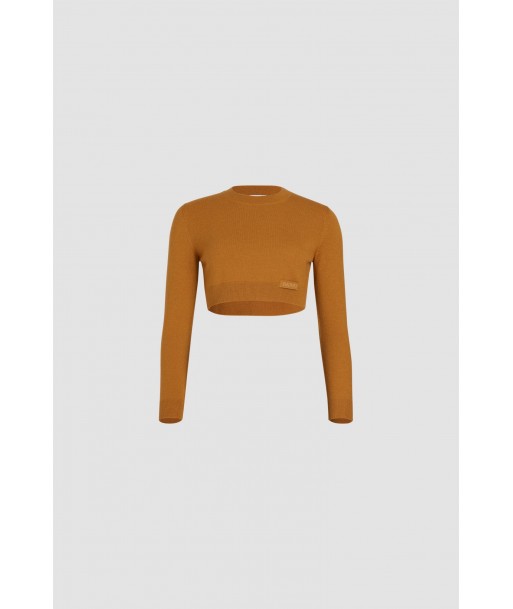 Cropped jumper in sustainable wool and cashmere Livraison rapide