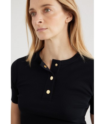 Henley top in organic cotton Profitez des Offres !