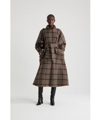 Oversized coat in recyled wool blend Livraison rapide