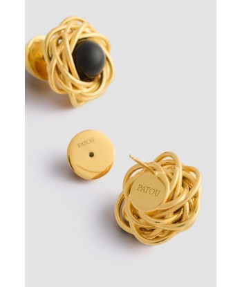 Nest earrings in gold-plated brass and resin sélection de produits