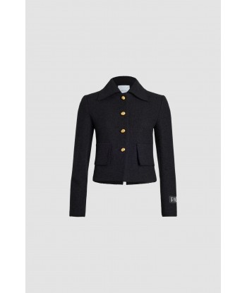 Iconic short jacket in sustainable wool and organic cotton tweed 50-70% off 