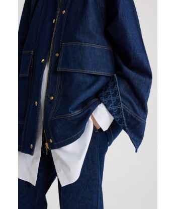 Relaxed parka in organic denim la colonne vertébrale