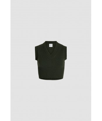 Cropped vest in sustainable wool and cashmere Comparez plus de prix