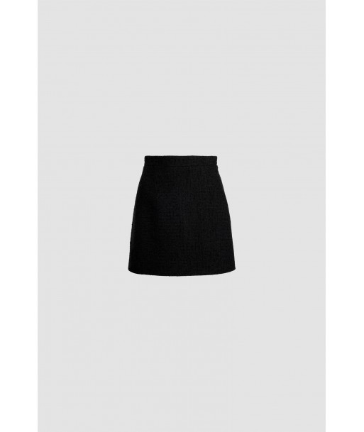 Mini skirt in sustainable wool and organic cotton tweed plus qu'un jeu 